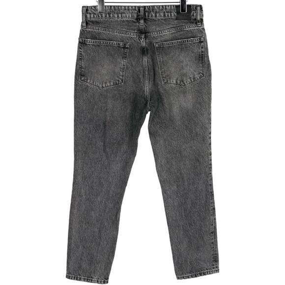 ANINE BING High Rise Straight Jean sz 30 gray, faded black cotton denim jeans - Picture 2 of 3